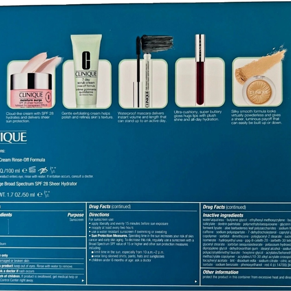 Clinique Sunny Day Skincare and Makeup Staples 5 pcs Full Size with Tote Bag. Va - Picture 5 of 9